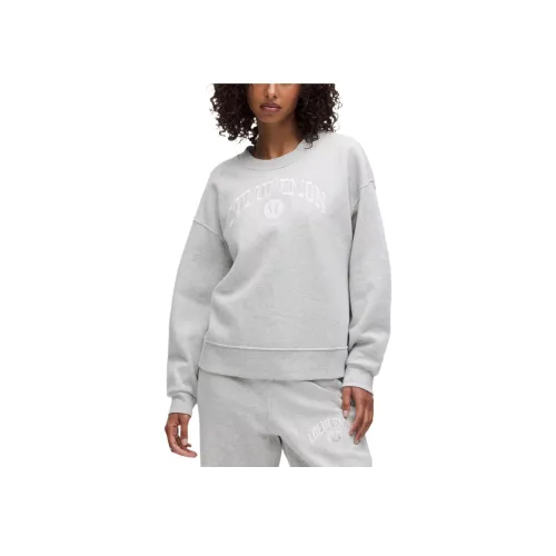 lululemon Perfectly Oversized Crew Graphic Толстовка Женская Светло-Серый