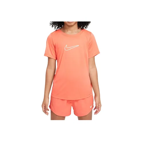 nike Dri Fit Swoosh T-Shirt Orange Teenagers