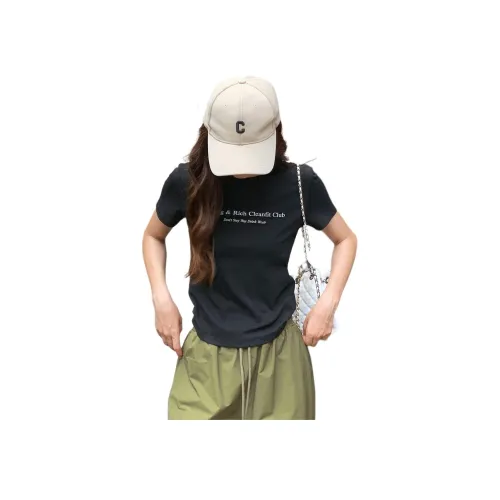 NANING9 Черные Женские Футболки