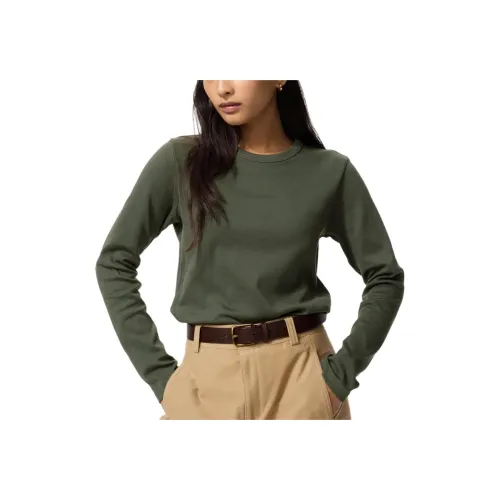 UNIQLO Темно-оливковые женские T-рубашки