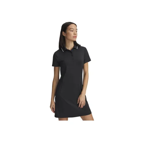 Under Armour Черный 001 Женские Короткие Платья с Рукавами