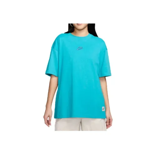 Nike Рукав с спущенным плечом T-рубашка Женская Звезда Синий