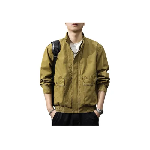 QIANJINNIU Хаки Унисекс Рубашки