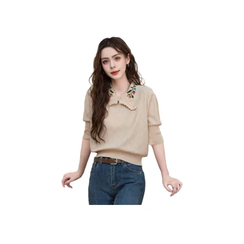 FAWENXIANGZI Хаки Женские Т-рубашки