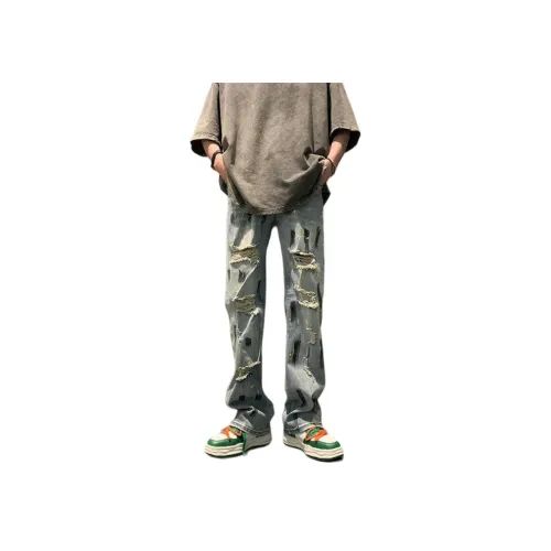 ACHIEVE ACHV Светло-синие Унисекс Джинсы