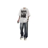 NR Белый + Джинсы Синий [Комплект из 2 предметов]