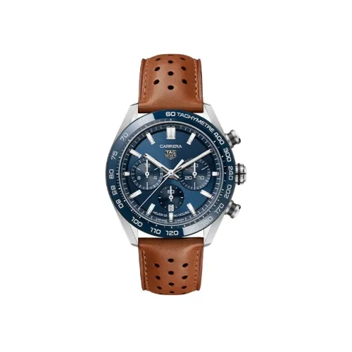 TAG HEUER Автоматический Механический Механизм Мужские Часы Carrera Collection 44мм*44мм*15,27мм Синий