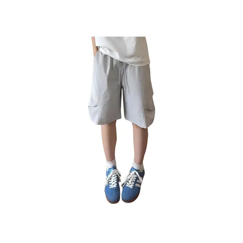 DANJUE Серо-бежевые унисекс повседневные шорты