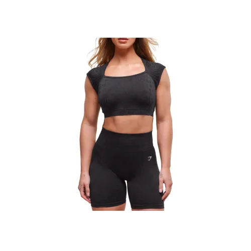 GYMSHARK Черный Асфальт Серый Женская Спортивная Одежда