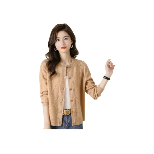 MJ Осенний Аргайл Кардиган Трикотаж Одиночный Женские