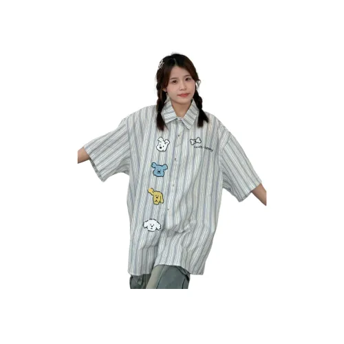 9c collective Белые полосы Женские Рубашки