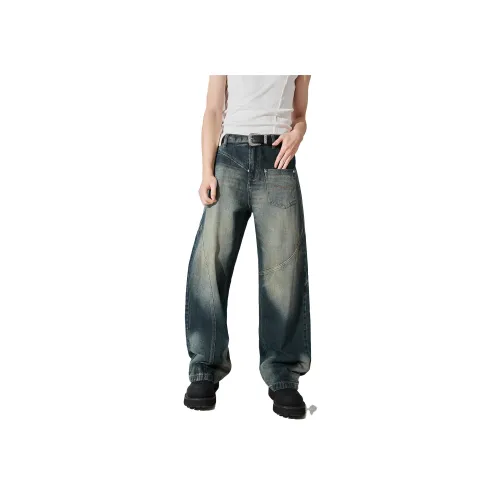 ALL IN Джинсы Мужские Винтажные Синие