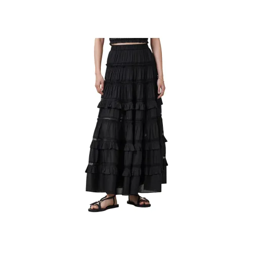 ALLSAINTS Повседневный Длинный Юбка Женские Черный