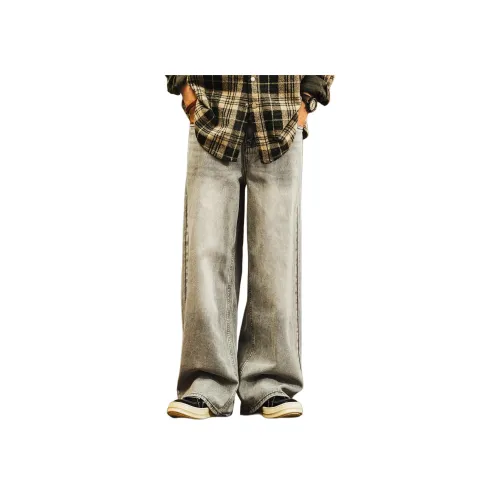 GELANLU Серый Мужской Джинсы