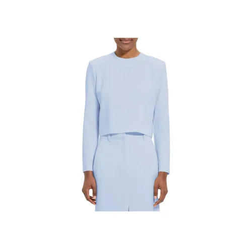 THEORY SS24 CROP TOP Женский Морозный Синий