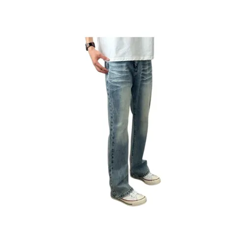 DANJUE Ледяной синий Унисекс Джинсы