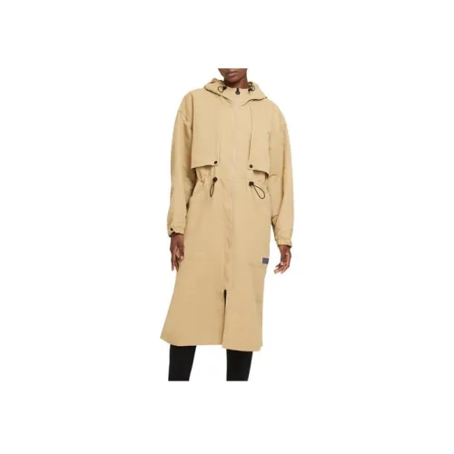 NIKE Абрикосово-чайный коричневый/Черный Женские Куртки