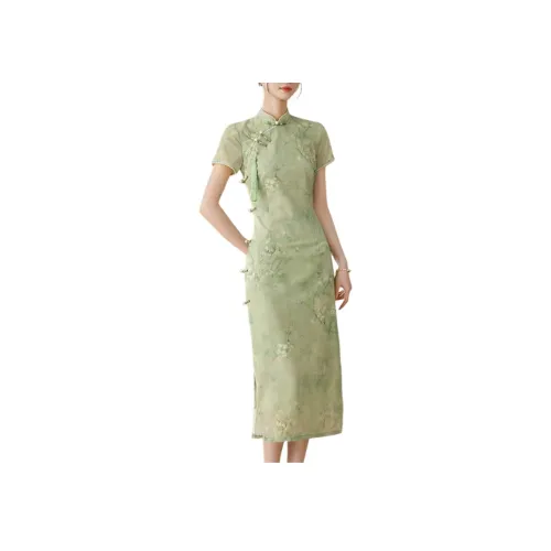 SIXUSICHOU Короткий рукав Платье Женское