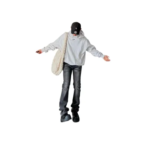 UOOHE Черные Унисекс Джинсы