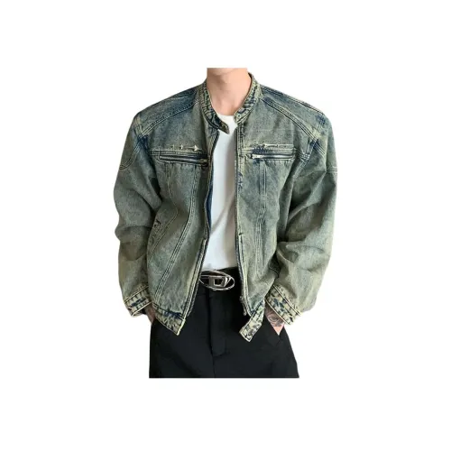 MGXEK Denim Jacket Unisex Vintage Blue MGXEK Деним Куртка Унисекс Винтаж Синий