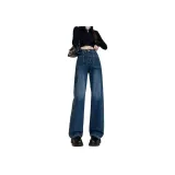 Винтажный синий, удлиненный, с подкладкой