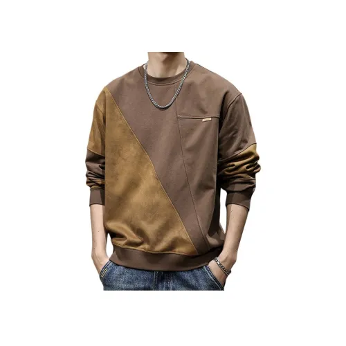 MR.MUDI Темный кофейный унисекс толстовки