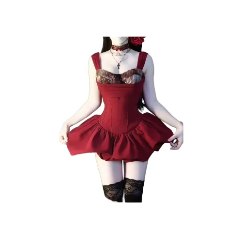 Mu Xiao Xin Red Женские Слиплатья