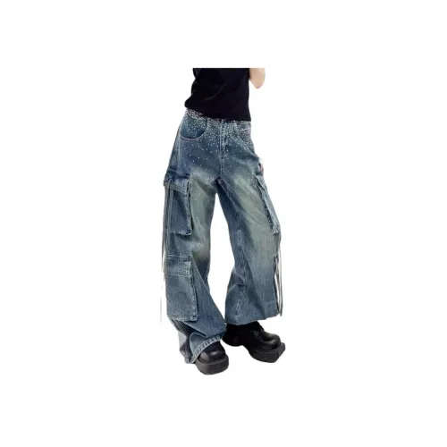 POPO.INFO Blue Women's Jeans POPO.INFO Синий Женские Джинсы