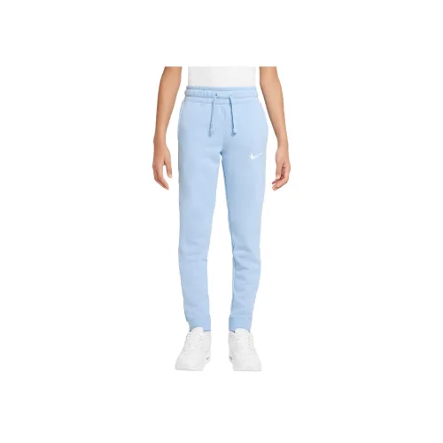 Nike Вязаные тренировочные штаны Swoosh светло-синие