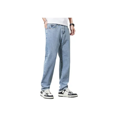 DEBRAND Светло-синие мужские джинсы
