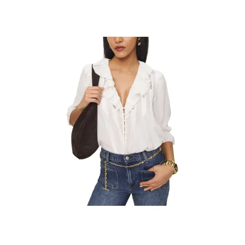 REFORMATION Perry Топ Рубашка Женская Белая