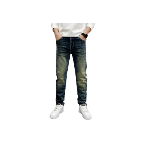 JIKENDI Blue Men's Jeans JIKENDI Синий Мужские Джинсы