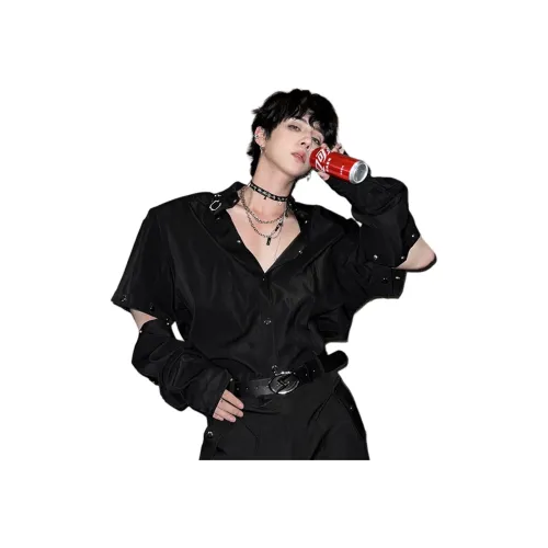 PISYPOX Черный Унисекс Рубашки