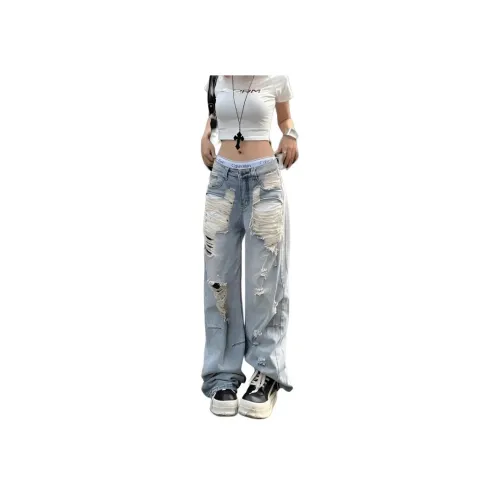 SINKACME Light Blue Unisex Jeans SINKACME Светло-голубые унисекс джинсы