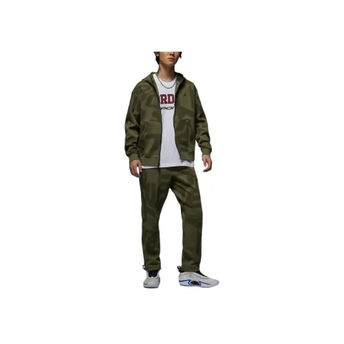 Джордан SportHOOP Вязаные Тренировочные Штаны Мужские Средне-Оливково-Зеленые