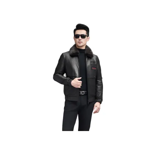 BILISISHANYANG Натуральная кожа куртка унисекс