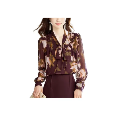 Корейский стиль рубашка женский фуксия