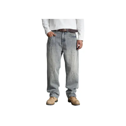 ZHANDASHUAI Blue Unisex Jeans ZHANDASHUAI Синий Унисекс Джинсы