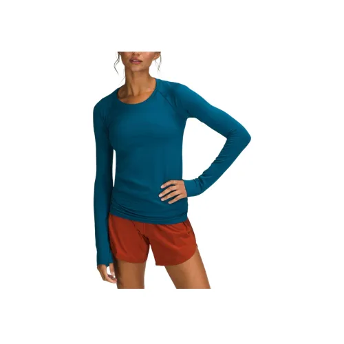 lululemon Swiftly Tech Реглан с короткими рукавами T-рубашка Женская Capri Синий