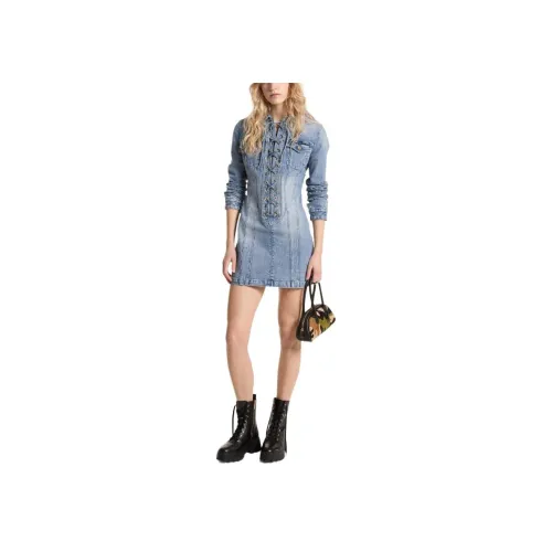 Michael Kors Blue Женские Длинные Рукава Платья