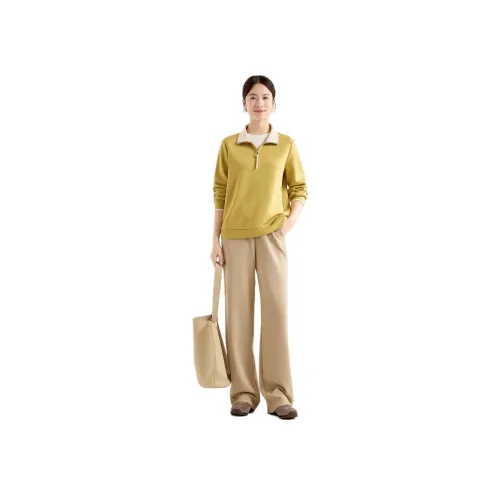 IHIMI Creamy Apricot Women's Casual Pants IHIMI Кремовые Абрикосовые Женские Повседневные Брюки