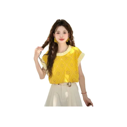 Aghr Желтые Женские Футболки