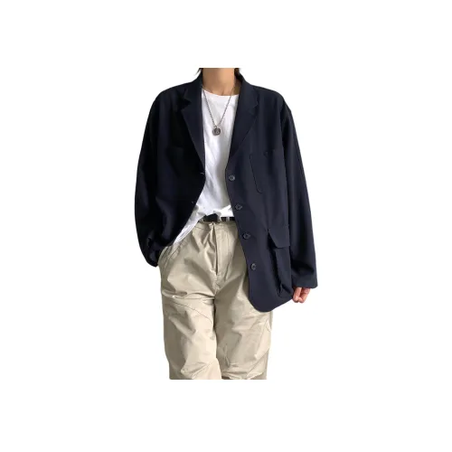 GANGZAI Темно-синий Синий Унисекс Деловые костюмы