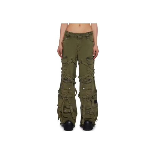 Dolls Kill DARKER WAVS Switch Strappy Cargo Pants Cargo Pants Женские Зеленый Зеленый
