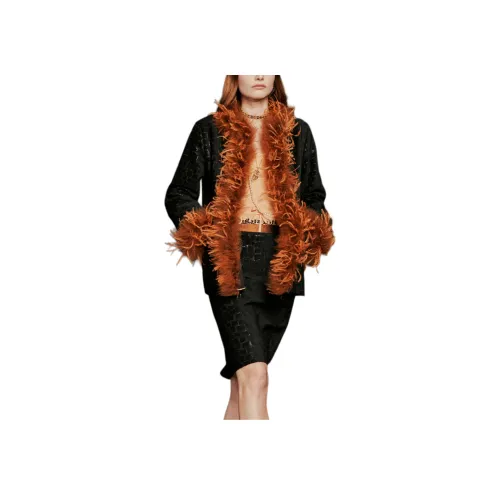 CHANEL 24 Осенний Зимний Повседневный Длинный Юбка Унисекс Черный Умбра