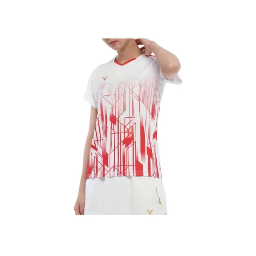 Victor Бадминтон Джерси Женская Белая