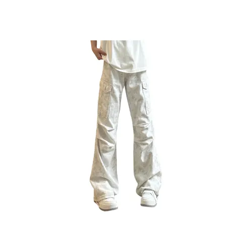 DEAR BETSY Белый Унисекс Повседневные Штаны