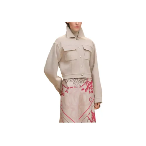 HERMES FW23 Куртки и Пальто Женские Бежевые