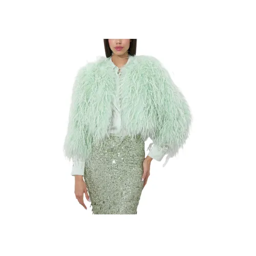 ALICE+OLIVIA Свет Изумрудно-зеленый Женские Меховые изделия