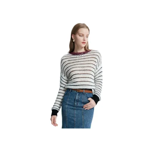 Caroline Черно-белые полосы Женские Свитера